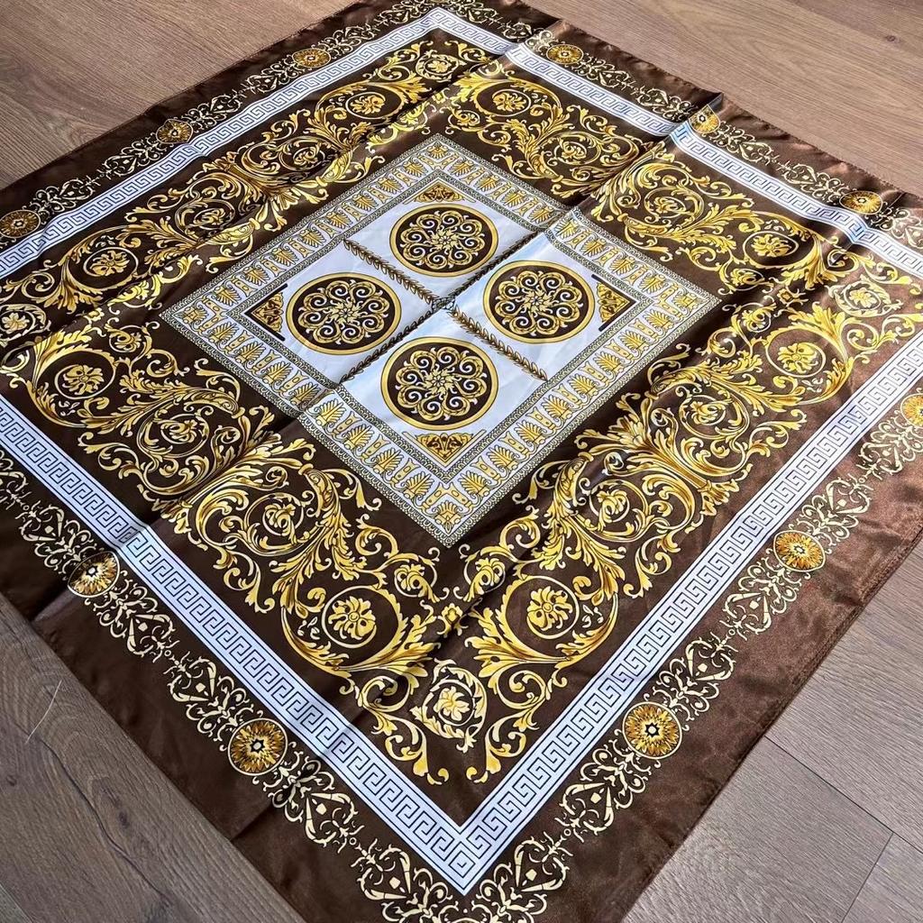 High-quality Luxurious Silk Scarves Headband Scarfs Neck Scarf For Women Chain Silk Scarf Women's Decorative Shawl