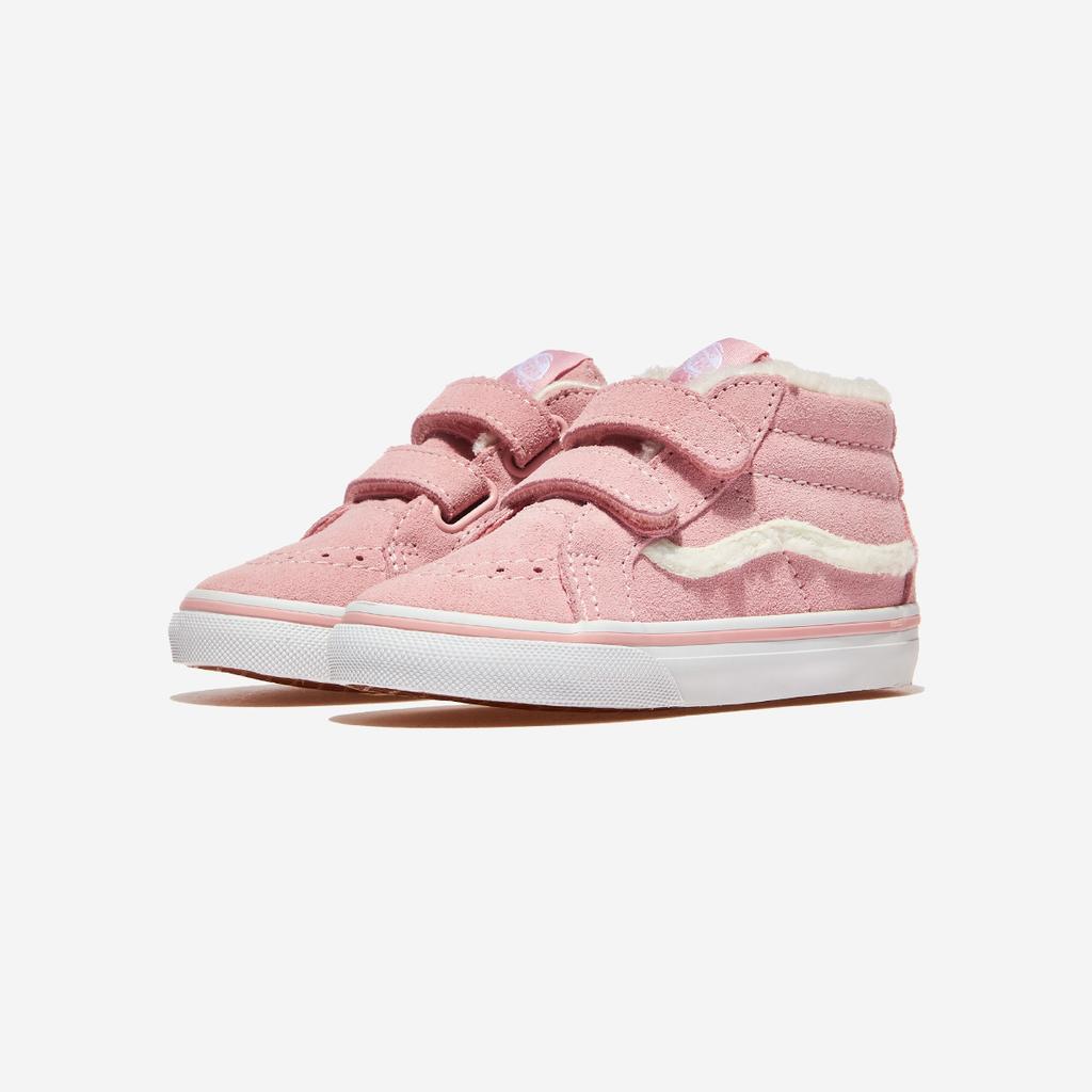 [Vans] Toddler Sherpa Skate Mid Reissue Velcro - Pink, VN000CQ0PNK, 1010110433, Popular Korean Shoes