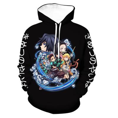 Убийца демонов: Толстовка с капюшоном Kimetsu No Yaiba Nezuko с 3D-цифровой печатью, аниме-толстовка для мужчин, женщин и подростков