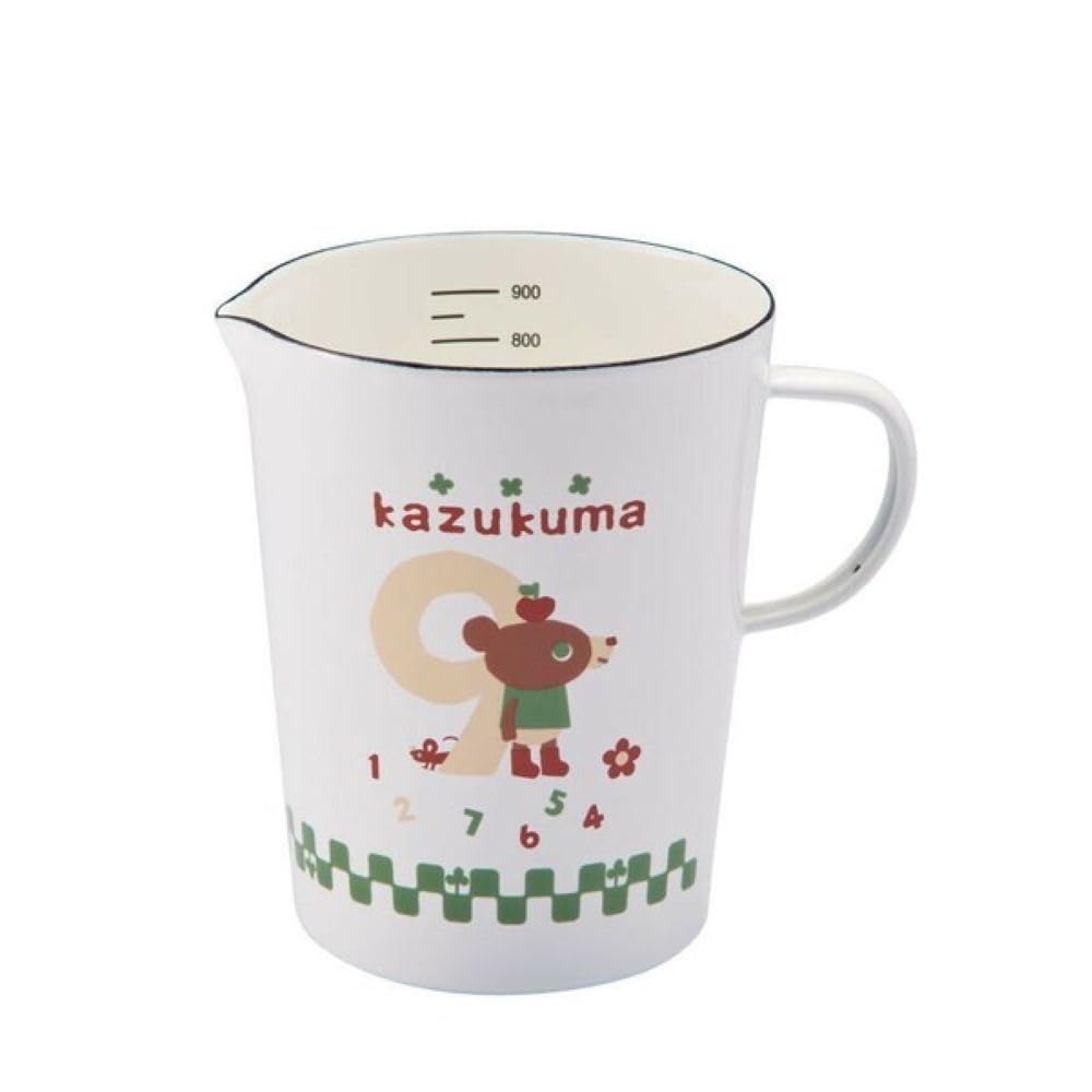Эмалированная мерная чашка Toyo Horo Kazukuma, белая, большая, KAZ-2408