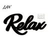 Wooden Script Letters Wall Stickers, Self-Adhesive Art Decor, Retro 3D Bathroom Decorations English Words Stickers for Home Living Room Bedroom