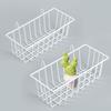 Wall Grid Panel Basket Display Shelf Storage Rack 9.2"x3.9"x3.1" Pack of 2 (White)