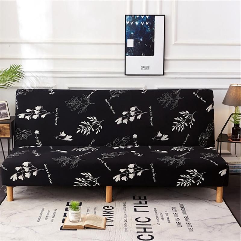 Meijumer All-inclusive Sofa Cover Floral Without Armrest Sofa Bed Cover Tight Wrap Elastic Protector Slipcover Couch Cover