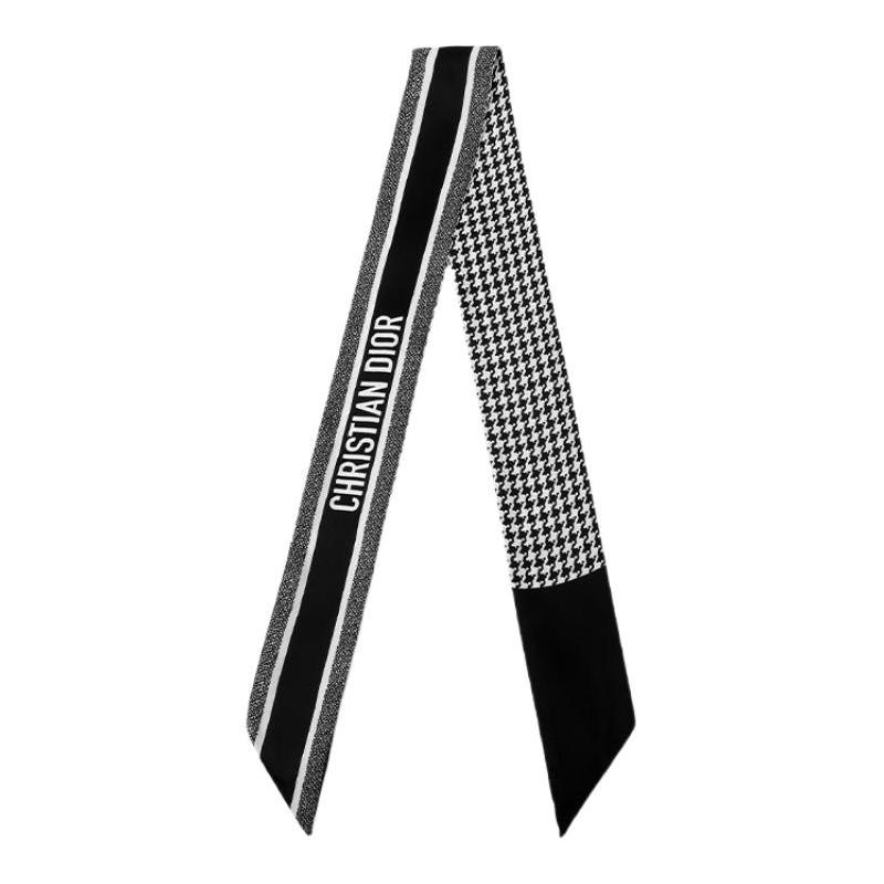 Dior Шелковый шарф 30 MONTAIGNE MITZAH для женщин Черный F (один размер подходит всем) в оригинальной коробке и мешке