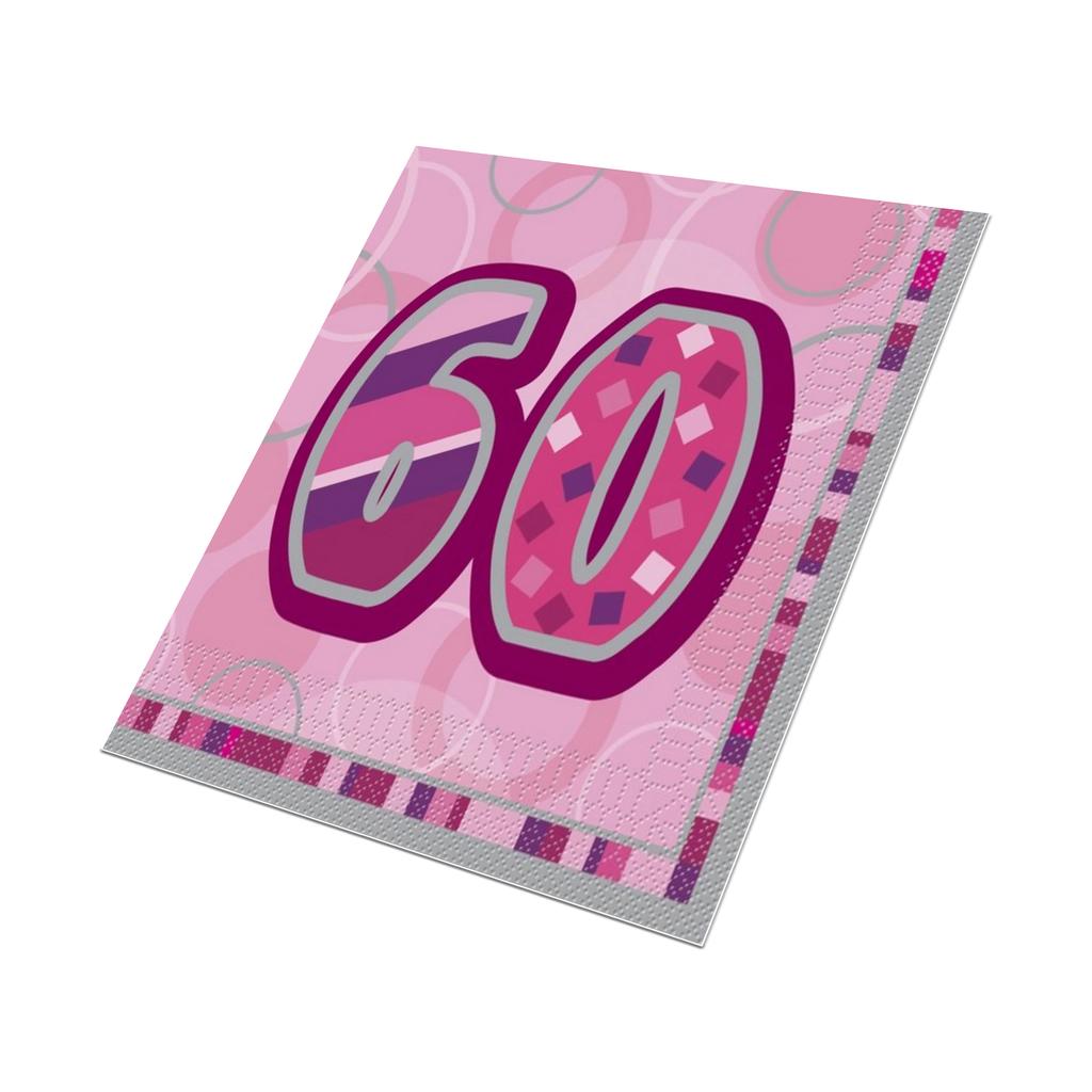 Уникальные праздничные розовые блестящие салфетки для ланча - 60