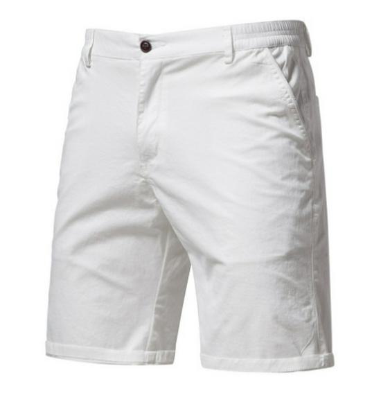 European and American Men's Cotton Slim Fit Shorts In Solid Colors for Summer Casual Wear