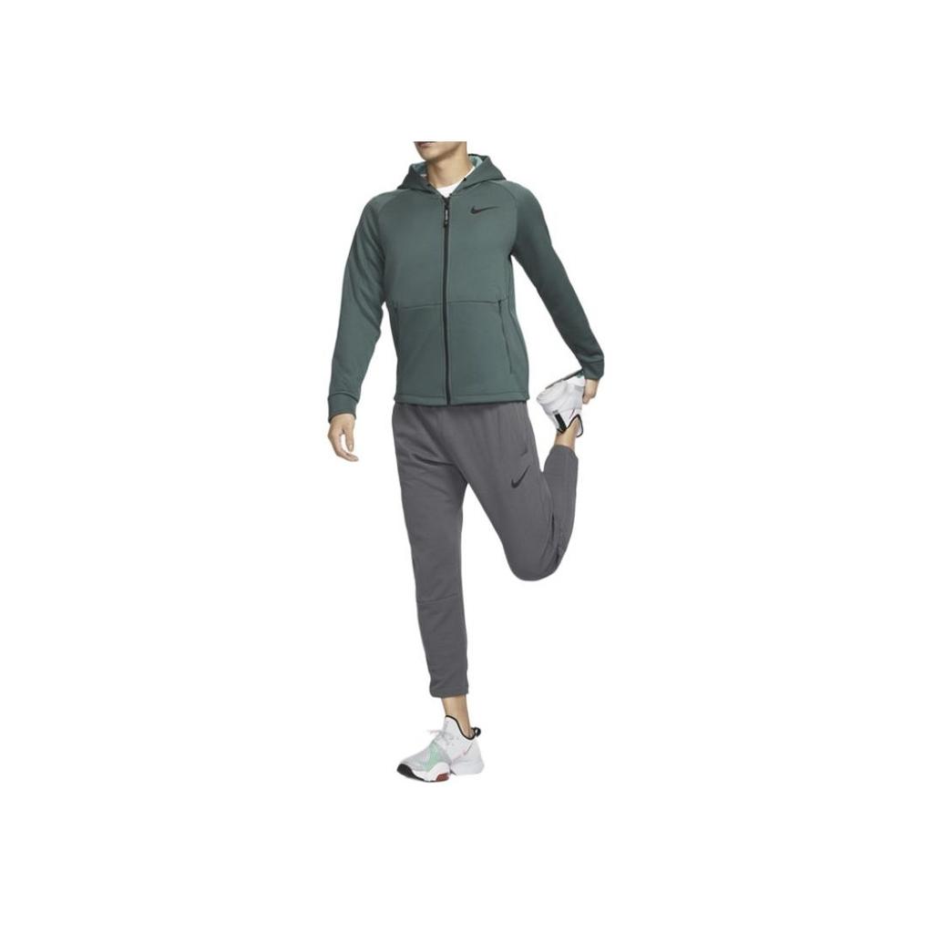 Nike Pro Therma-Fit однотонная куртка с капюшоном на молнии с логотипом, мужская верхняя одежда, выцветший, еловый, зеленый DD2125-309