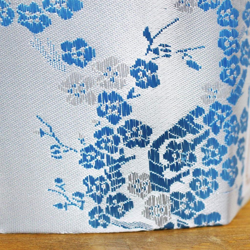 Шелковая урна для питомца с дизайном цветущей сливы, только чехол, с печатью с буддийским именем, 4 дюйма, синяя