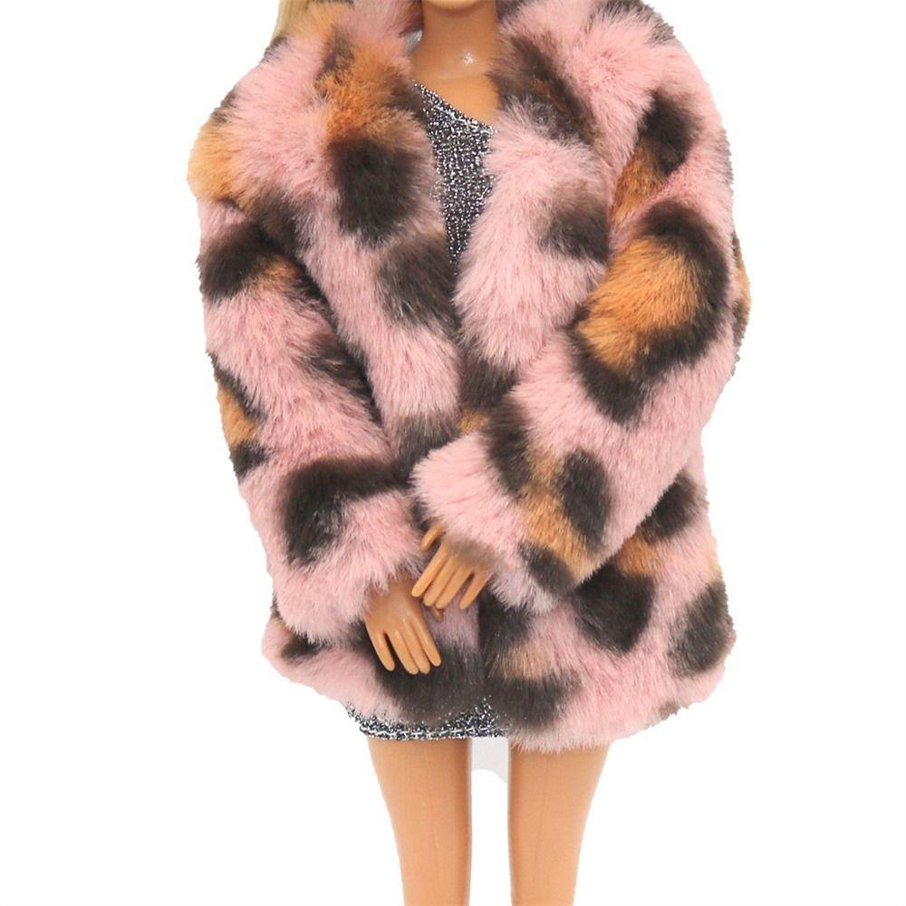 Casual Wear Doll Overcoat Winter Dress Doll Plush Coat Children Gifts Doll Clothes Girls Toy