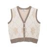 Kaslead New Arrival Women's Clothing Fashion Style Beads Decoration Diamond Pattern Knitting Vest Style Tops 3920191
