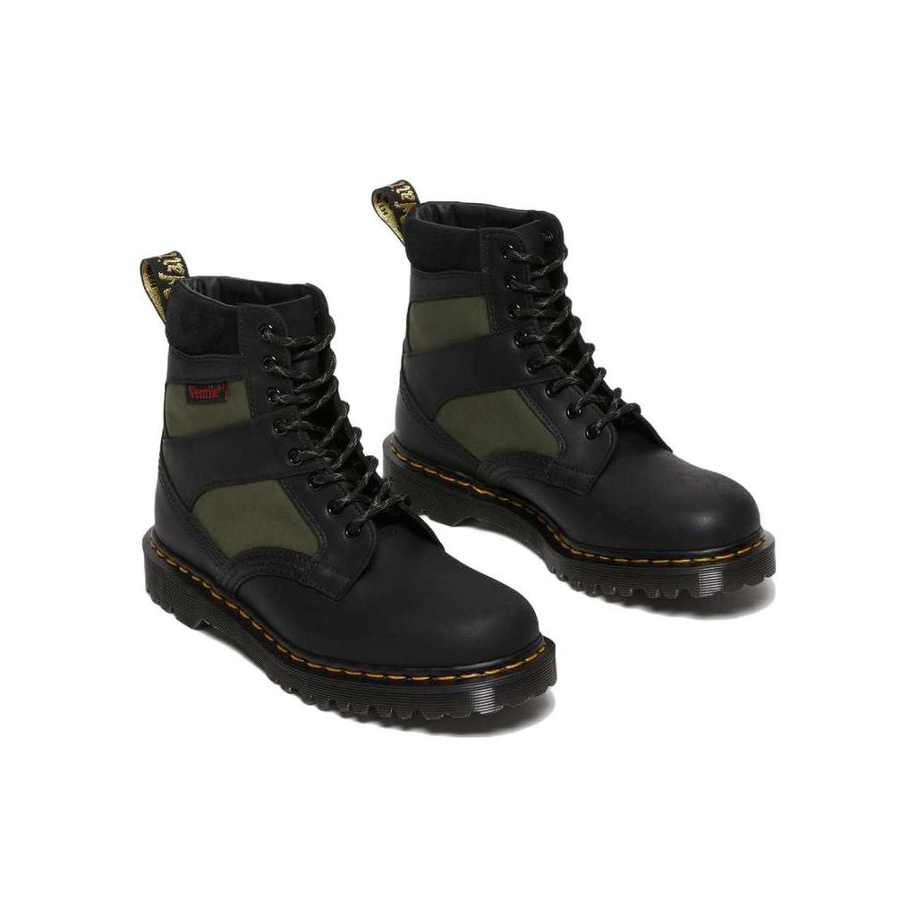 Dr. Martens Leather Padded Panel Short Boots Unisex Boots Black 27754002