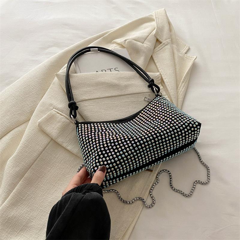 Сумки с бриллиантовой инкрустацией, женская мода и дорогие сумки через плечо в иностранном стиле, универсальные сумки-мессенджеры для весны и лета