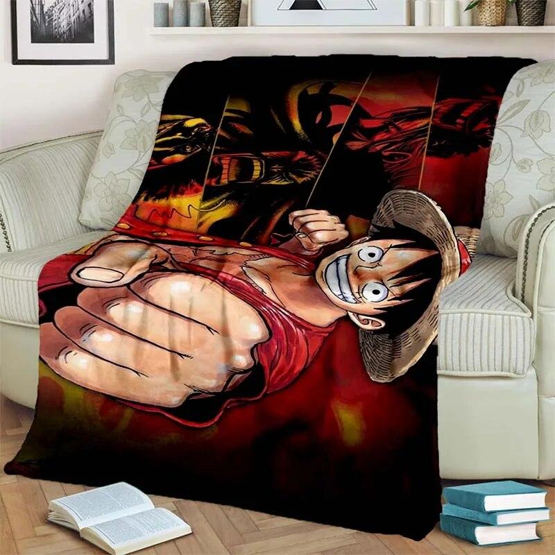 Цельное легкое фланелевое одеяло из японского аниме, универсальное одеяло для праздничного подарка, теплые и мягкие одеяла на все сезоны