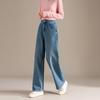 RAIN.CUN Women's High-Waist Loose Fit Straight Leg Jeans