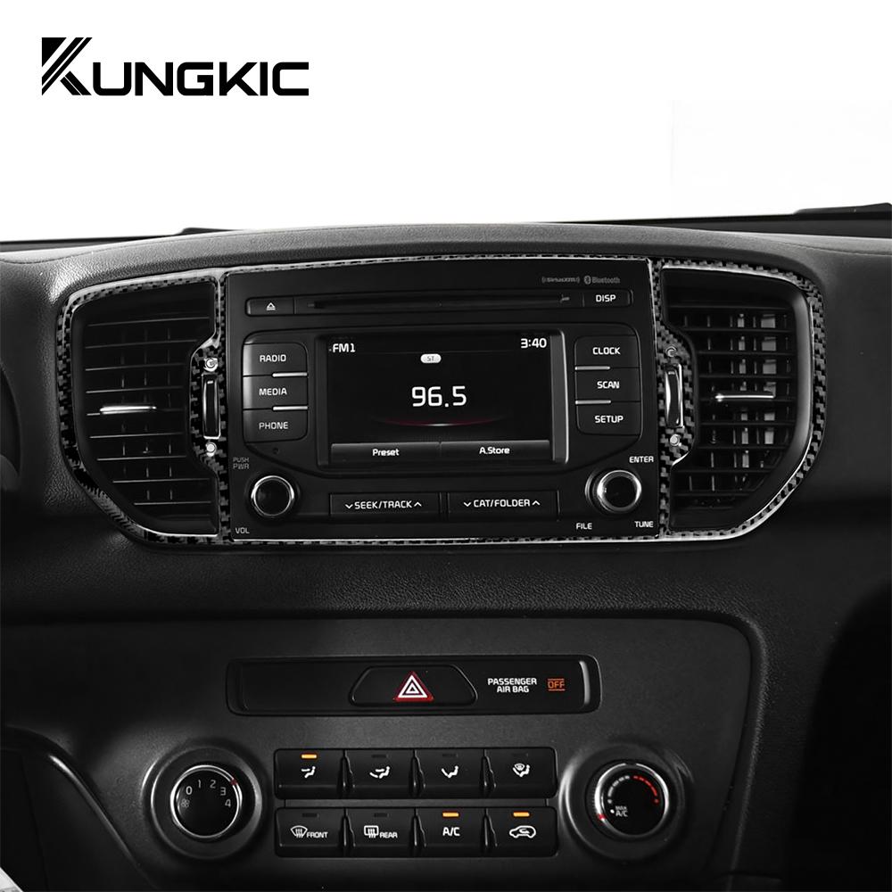 Carbon Fiber Style Interior Sticker for Kia Sportage 2017 2018 2019 LHD RHD Interior Panel