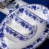 Blue and White Ceramic Dinnerware Set