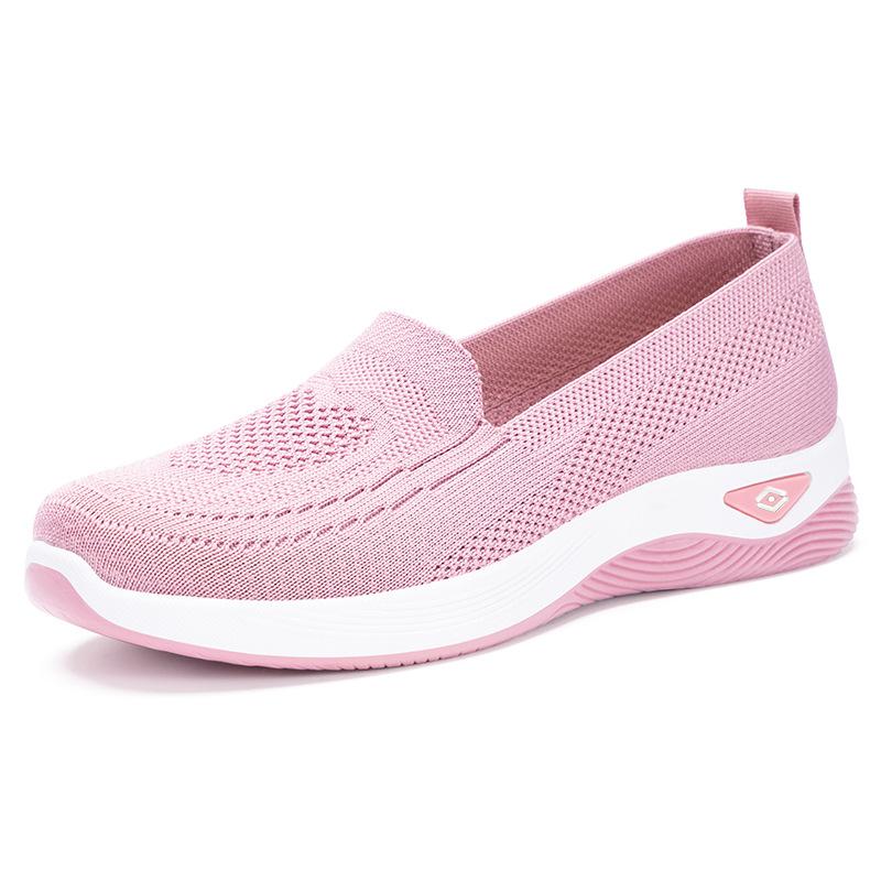 Женские туфли на плоской подошве Slip On Go Walk Shoes для женщин Удобные кроссовки для ходьбы Повседневная обувь из пеноматериала с эффектом памяти Вязаные балетки на низкой танкетке Легкие мокасины