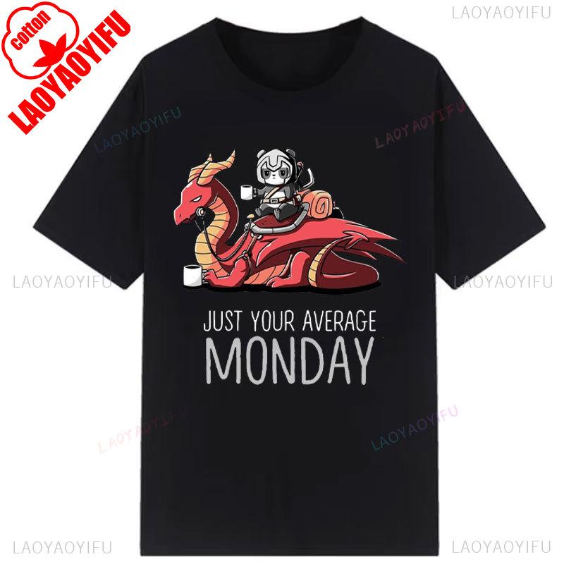 Кавайи Подземелье Мяустер Классическая Футболка Ретро Игра DnD Тканевая Графическая Футболка Унисекс Летняя Для Поездок Хлопковая Одежда Ropa Hombre