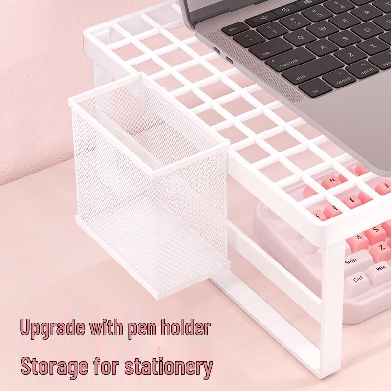 Foldable Metal Laptop & Monitor Riser Stand with Pen Holder