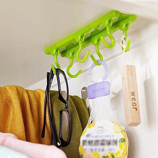 Пластиковая вешалка для домашней ванной комнаты и кухни, вешалка для полотенец, шляпа, посуда, настенный крючок