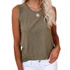 Women's Casual Tank Tops Crewneck Sleeveless Plain Summer Cotton Tee Shirts