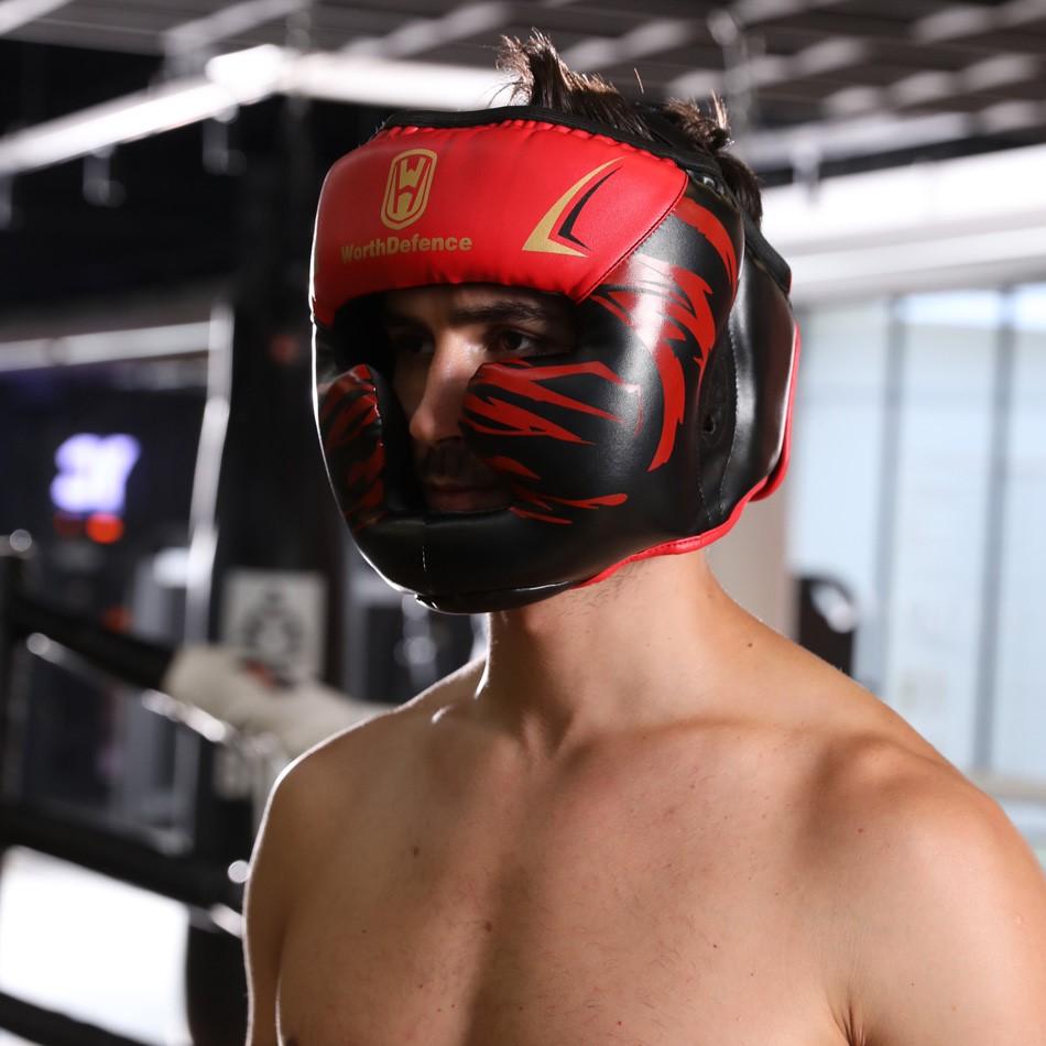 Головной убор, шлем для кикбоксинга, мужской и женский шлем из искусственной кожи, каратэ, муай тай, бокс, свободный бой, тренировочное оборудование для ММА