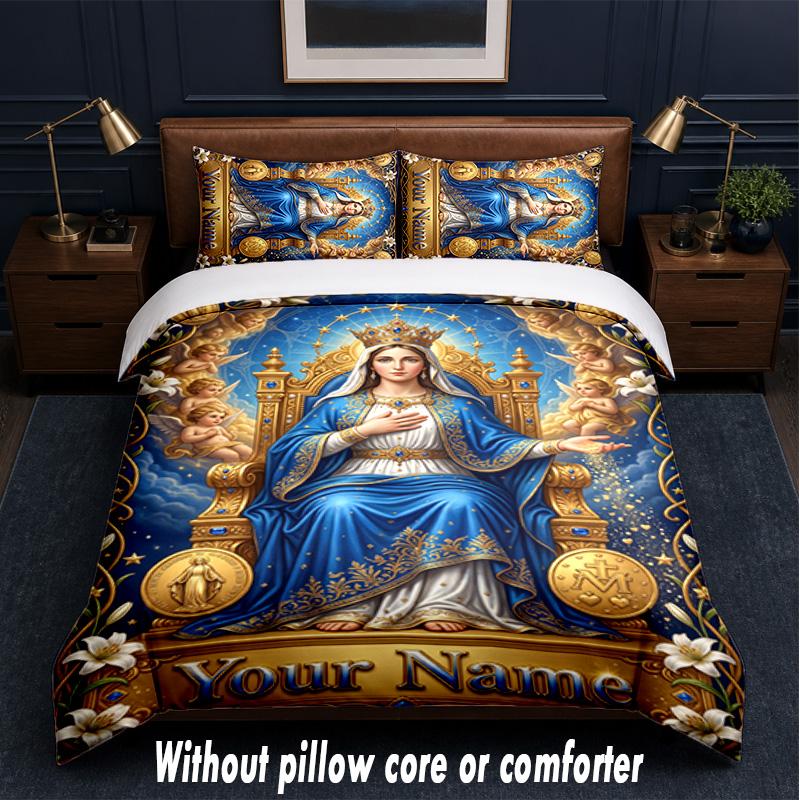 Other Similar Designs Theme Custom Text Or Name 3Pcs Bedding Set,1 Flat Sheet & 2 Pillowcases Personalized Home Bedding