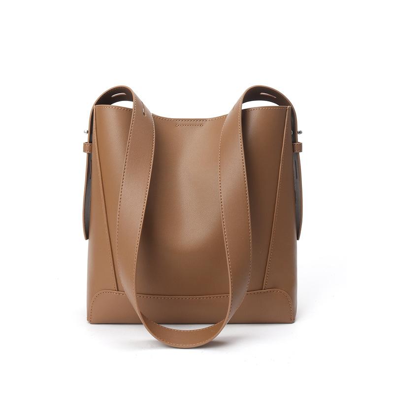 Сумка женская большая вместимость Lazy Slant Cross Bag Универсальная женская сумка из натуральной кожи Сумка через плечо Сумка-ведро для поездок на работу