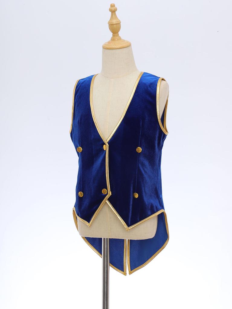 Мальчики Девочки Винтажный Средневековый Бархатный Фрак Викторианский Джентльмен Смокинг Блейзер Пальто Стимпанк Куртка Для Вечеринки Наряда