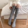 New JK Knee High Socks Thin Long Stacked Socks Women's High Solid Colour Patchwork Sock Japanese High Elasticity Stockings