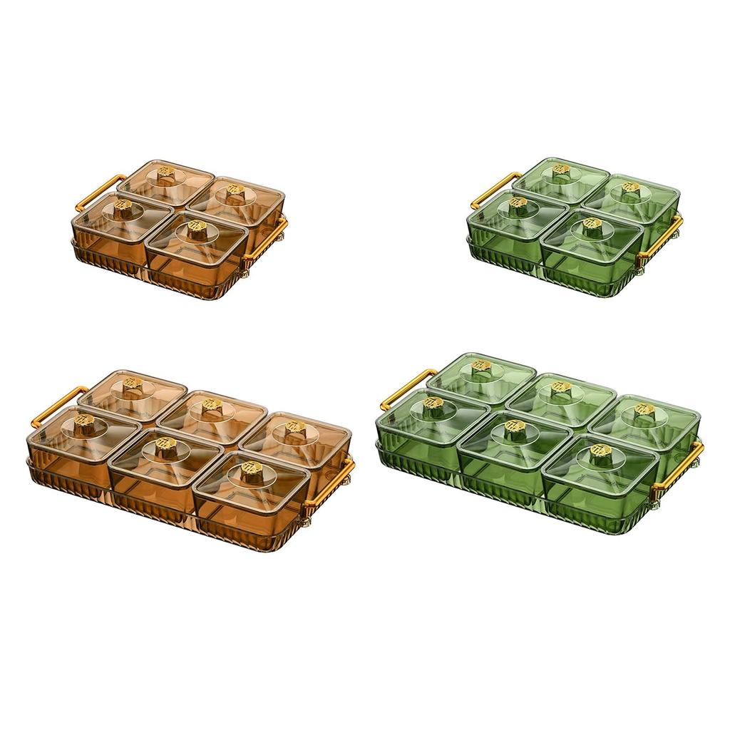 Съемная тарелка для закусок, переносной поднос для сухофруктов, коробка для хранения конфет, поднос для закусок с фруктами, раздельные сервировочные блюда, долговечные