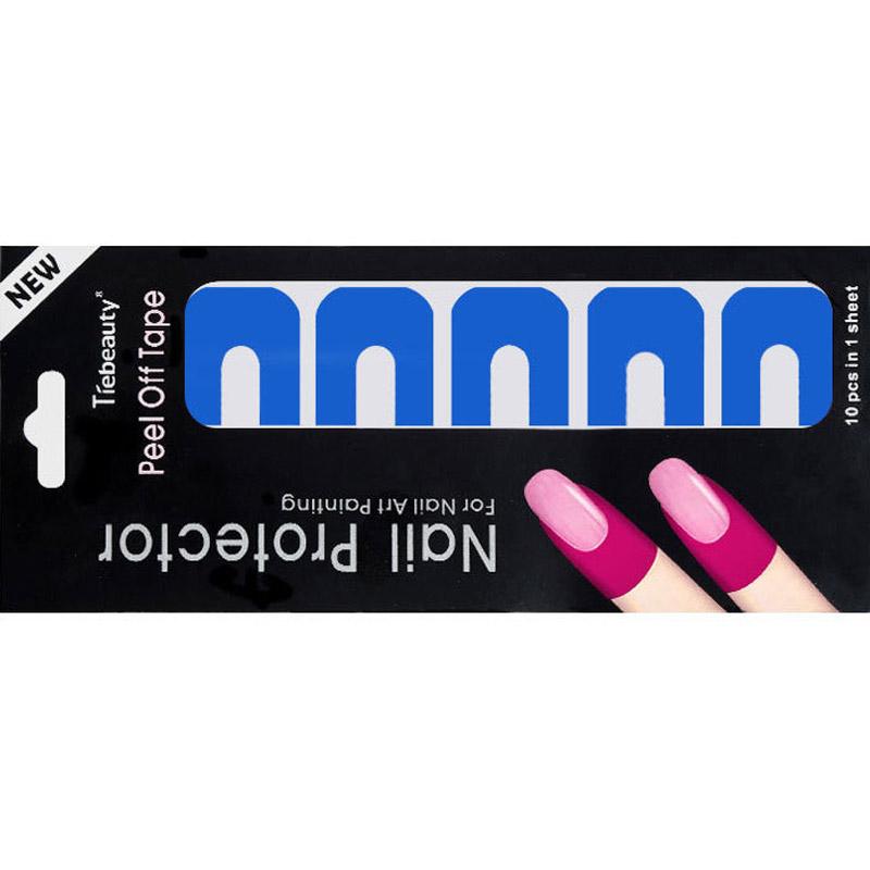 10 шт./лист защитных наклеек для лака для ногтей, держатель для инструментов, креативный U-образный, водонепроницаемый, прочный, чехол для пальцев маникюрного инструмента