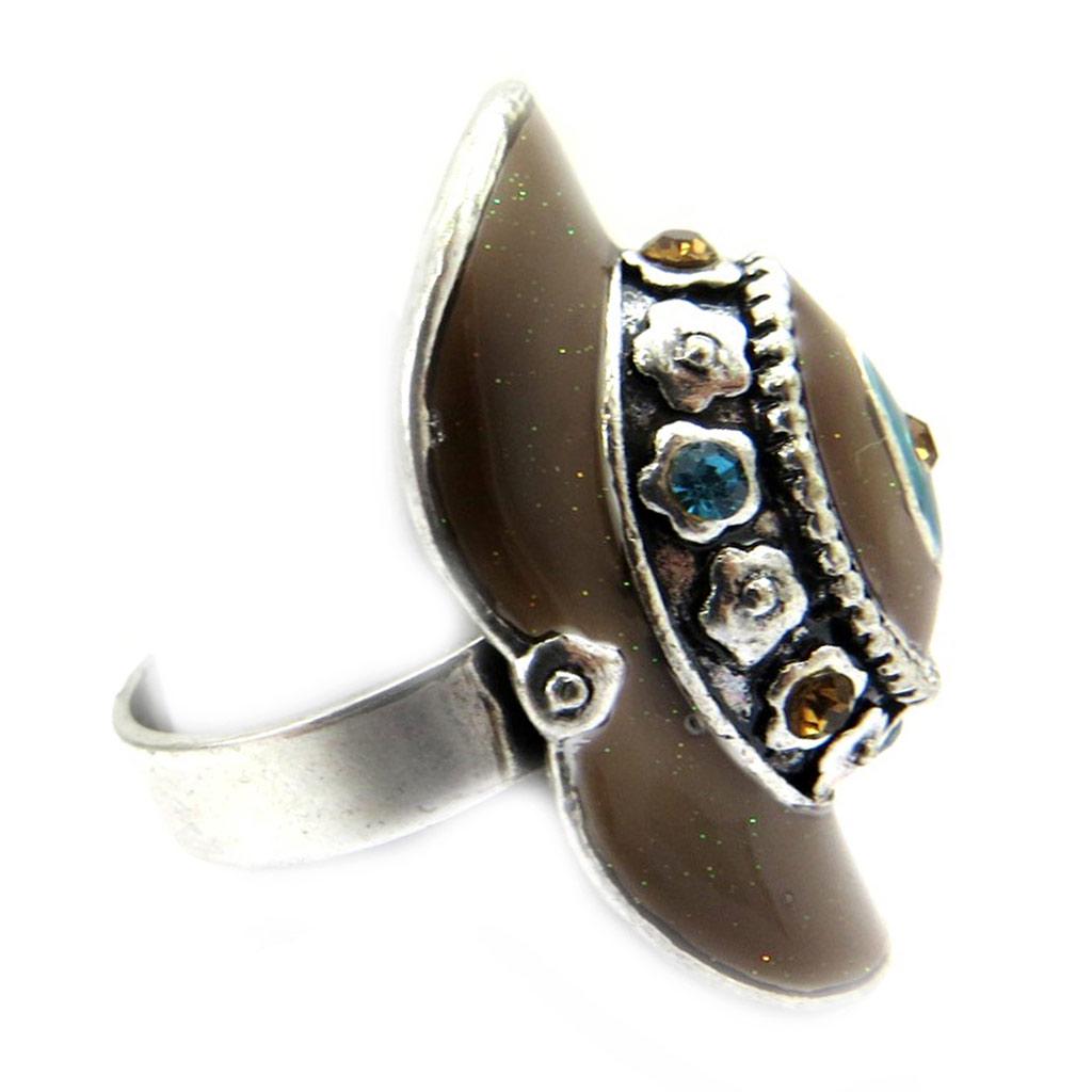 Les Trésors De Lily [G6171] — коричневое дизайнерское кольцо «Анамайя»