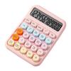 Mechanical Calculator 12 Digit Large LCD Display Big Round Button Cute Candy Colored Calculator