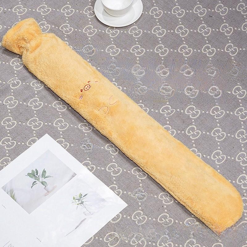 Длинная грелка в форме мультяшного кота с мягким коротким плюшем для тепла и в качестве подарка
