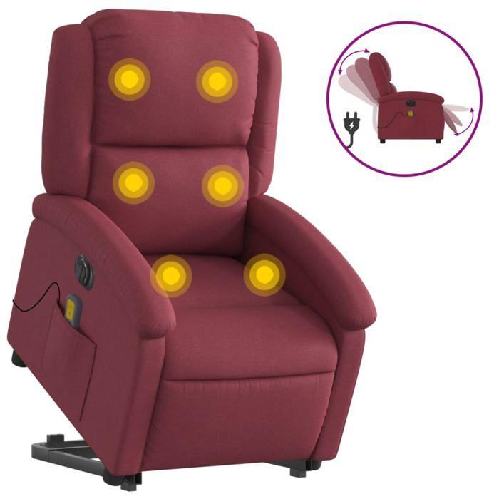 VidaXL Electric Massage Recliner, Relaxation Chair with Adjustable Backrest and Footrest, Seat of 3204203