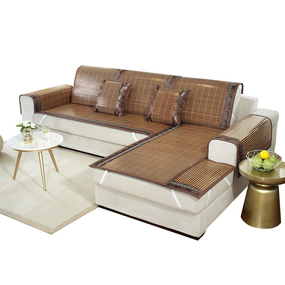 Бамбуковый коврик, диванная подушка, летний ледяной шелк, летний коврик, диванная подушка, бамбуковый коврик в китайском стиле, подушка из ротанга, подушка для стула