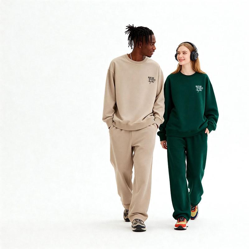Unisex Oversized Crewneck Sweatshirt With Print Loose Fit Long Sleeve Casual Top