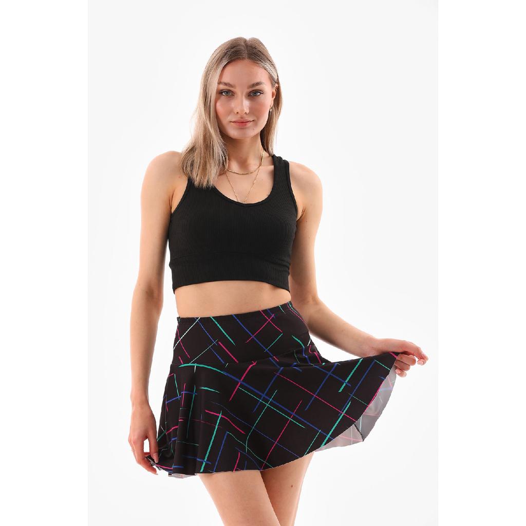 Crop Swimsuit With Shorts And Skirt