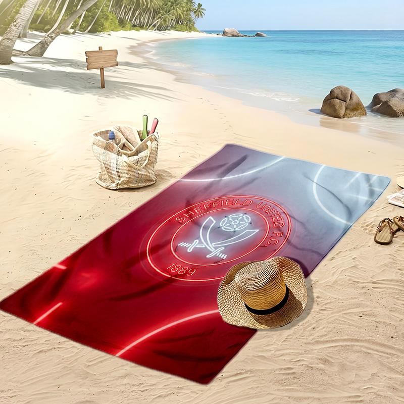 Sheffield United Football Print Beach Towel, Large Soft Quick Dry Towel for Beach Camping Swimming