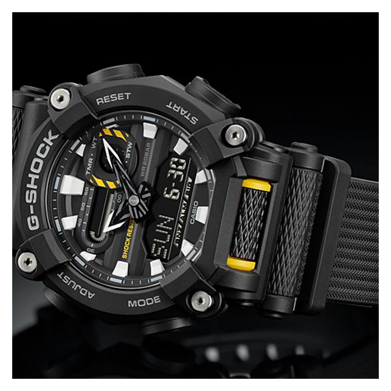 Casio Серия G-SHOCK Промышленный Дизайн Тема Уличная Мода 10-гранная Гайка Водонепроницаемый и Ударопрочный Механизм Кварцевый Механизм Ремешок из Смолы GA-900-1A