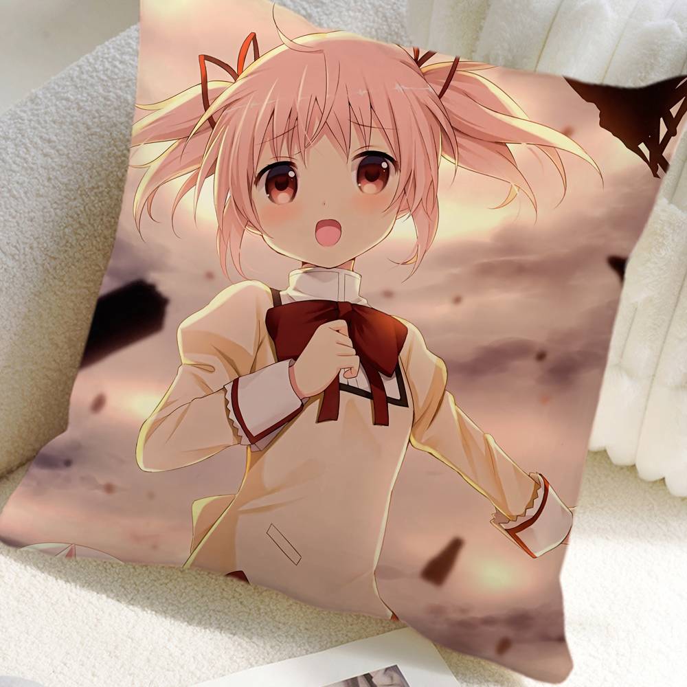Puella Magi Madoka Magica Аниме Наволочка Квадратная Подушка Спальня Диван Досуг Комфортная Подушка Автомобиль Дом Украшение