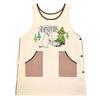 Saint Ladies Moomin Apron (Unisex) Moomin & Snufkin Brown/Beige [ST-IM0053]