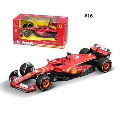 1:Масштаб 43 2024 года Автомобиль Формулы-1 Ferrari SF24 с литыми моделями гоночных автомобилей под номерами 16 и 55 для коллекционеров