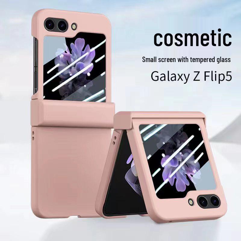 Защитный чехол Samsung Z Flip7 из поликарбоната с ощущением кожи: Полное покрытие, Трехкомпонентный набор для Flip4/5