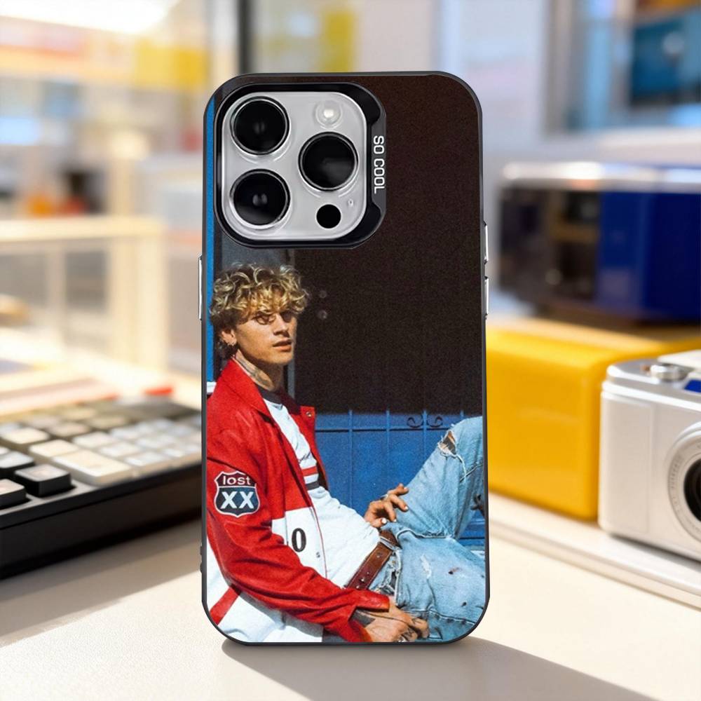 MGK L-Lost Americana Cool Phone Case For iPhone 17,16,15,14,13,12,11,Pro,XS,Max,Plus,Mini,SE4,E Black Matte Shockproof Cover