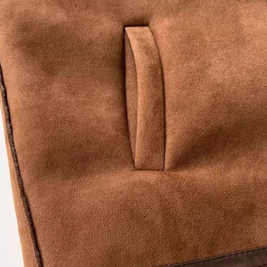 Женское зимнее пальто Yousheng, толстое плюшевое, короткое, с круглым вырезом, однобортное, свободного покроя, для повседневной носки, для школы и поездок на работу