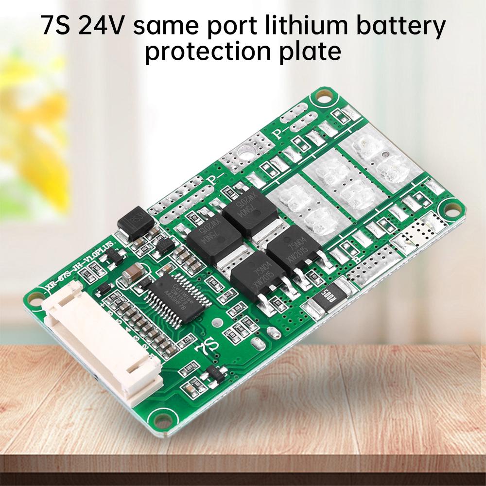 Плата защиты литиевой батареи BMS 7S 24V 10A/15A/18A Плата защиты литиевой батареи с общим портом и балансировкой для электровелосипеда