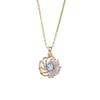 Simple Sunflower Pendant Necklaces for Women Fashion Zirconia Necklace Wedding Party Jewelry Accessories