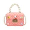 Button Girls Golden Rabbit Pattern Crossbody Bag Rainbow Pattern Bags Daily
